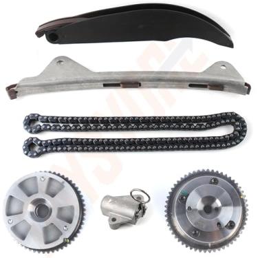 Imagem de DAYSYORE Kit de corrente de distribuição de entrada e escape VVT engrenagem serve para 17-22 Kia Soul Forte Forte5 Seltos 2.0L, para 18-21 Hyundai Veloster Kona Elantra 2.0L, substitui OE 243502E700,