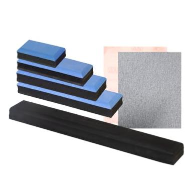 Imagem de Pintando Carro, 5 Tacos Lixador Manual De Eva E Duas Lixas Adesivas Quantidade de cascalhos:0;Cor:Azul