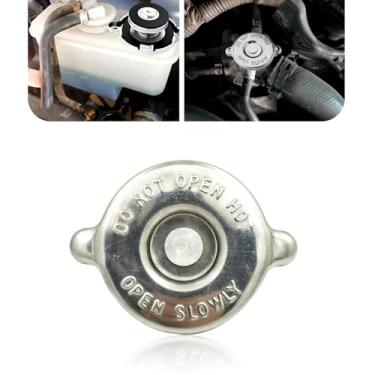 Imagem de pinflaw Tampa de Radiador de Carro 16PSI, à Prova d'Água e Vazamento, Metal, Prata, Universal para a Maioria dos Carros