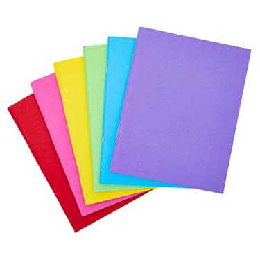 Imagem de Paper Junkie Pacote com 48 cadernos tamanho de bolso sem forro, livros em branco para crianças escreverem histórias, conjunto a granel, 6 cores (4,3 x 5,5 polegadas)