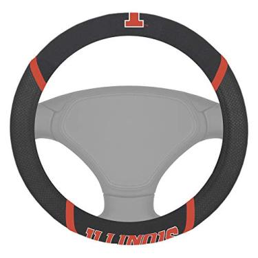 Imagem de FANMATS Capa para volante NCAA Illinois Illini para volante, cores do time, tamanho único (25137)