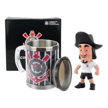 Imagem de Kit Presente Corinthians Mascote+Caneca Termica Inox Oficial