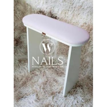 Imagem de Apoio Suporte Das Pernas ou Pé Pedicure Manicure Ergonômico Nails EXTREMO CONFORTO PREMIUM em MDF (Rosa Claro)