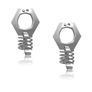 Imagem de Yourkar 2 peças de trava para aquecedor de água para trailer, fecho de trava de porta de aquecedor de água RV de aço inoxidável com gancho, substituição de montagem de trava giratória para porta de