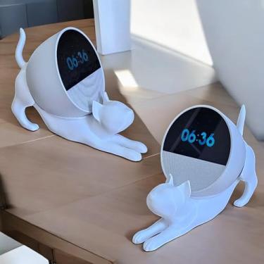 Imagem de Genérico Suporte Alexa Echo SPOT. Tema GATO. Presente, decoração, som, stand de mesa Amazon, música, hobbie