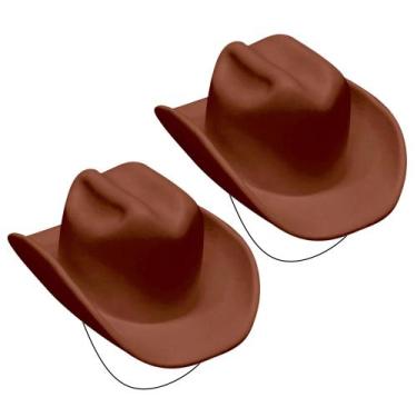 Imagem de 2 Chapéus para Festa Junina Cowboy Marrom com Elástico Infantil Carnav
