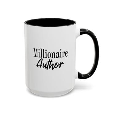 Imagem de Caneca de café de autor milionário, caneca inspiradora para escritores, presente para autores, acessório de mesa, xícara de café motivacional