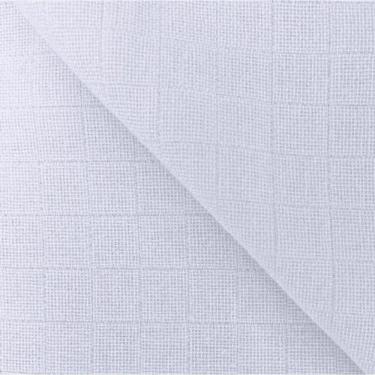 Imagem de Fralda De Pano Quadriculada Bebê Por Metro Artesanato Branca