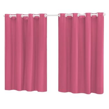 Imagem de Cortina Blackout PVC (Plástico) Decorativa Corta Luz 100% 2,50M x 1,30M de Janela com Ilhós (PINK)