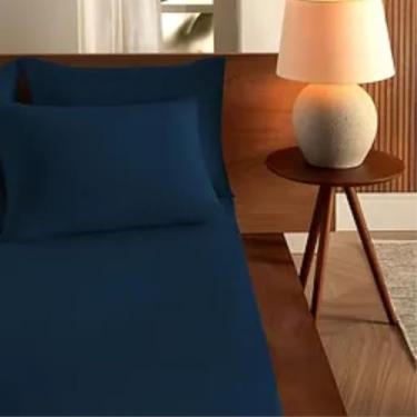 Imagem de Lençol Solteiro Avulso Malha 100% Algodão Vivaldi Premium Sul Brasil (Azul Real)