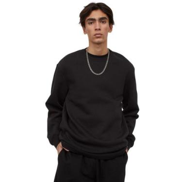 Imagem de Moleton masculino 100 algodao conforto  - MOLETON100ALGODAO, Preto, M