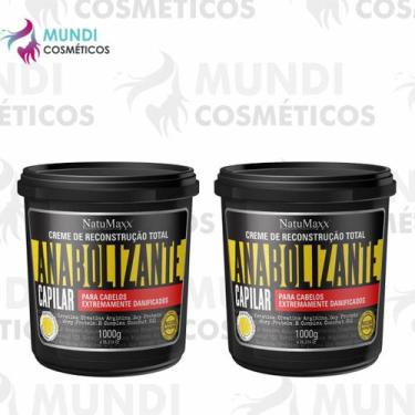 Imagem de Kit 02 Máscaras Anabolizante Capilar Natumaxx 1kg cada