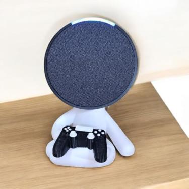 Imagem de Suporte Alexa Echo POP. Tema Robert Gamer - Presente, decoração, stand de mesa, música Amazon