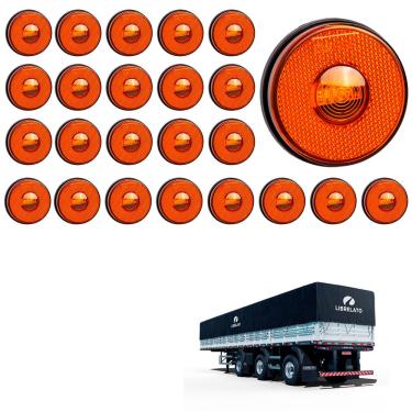 Imagem de 24 Lanterna Lateral Librelato LED Âmbar 85mm Saída Fios