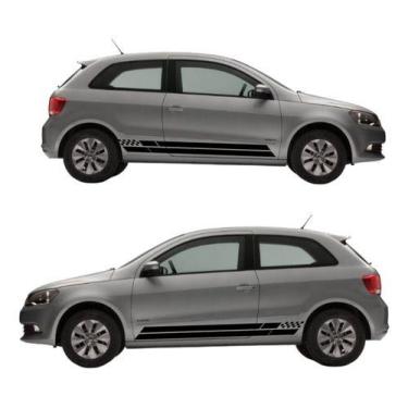 Imagem de Kit 2 Adesivo Faixa Lateral Gol Volkswagen Compatível  Carro - onl