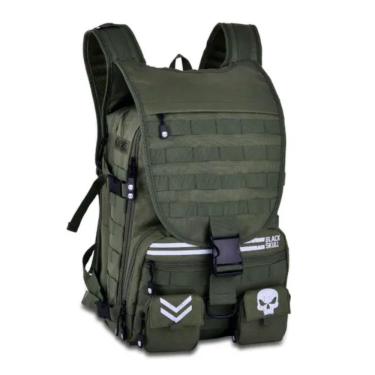 Imagem de Mochila Black Skull Bolsa Masculina Reforçada E Resistente
