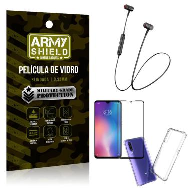 Imagem de Fone Bluetooth HS-615 Mi 9 se + Capinha Anti Impacto + Película 3D - Armyshield