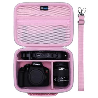 Imagem de DR·AMIU Estojo Para Câmera Compatível Com Canon Eos Rebel T7, R100, R50, R6 Mark Ii, R8, R5, R7, 90D, 5D Iv, Sony, Câmeras Nikon, Lente, Tripé, Alça De Ombro E 4 Divisórias, Bolsa Viagem Rosa