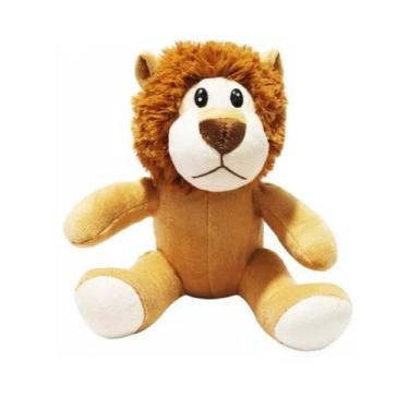 Imagem de Leão de Pelúcia Caramelo Sentado 20 Cm Antialérgico - Univ P