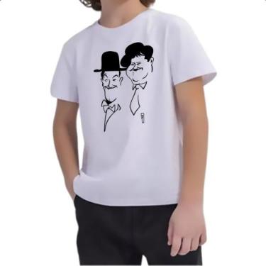 Imagem de Camiseta Infantil Gordo e o magro linear art - Alearts, 6