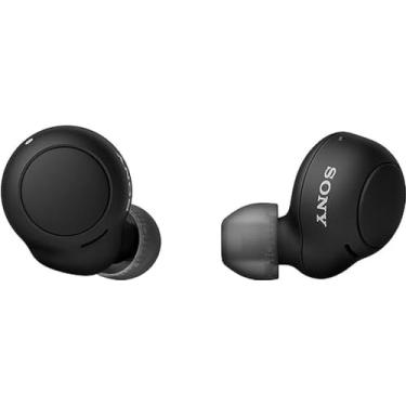 Imagem de Sony Fones de ouvido intra-auriculares sem fio WF-C500 com estojo de carregamento, microfone embutido, Bluetooth, bateria de até 20 horas e compatível com assistente de voz (preto meia-noite)