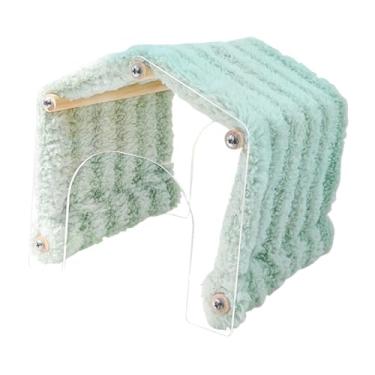 Imagem de Generic Esconderijo de cobaias porquinhos transparentes acrílicos hedgehog túneis acessórios para gaiola de tenda, Verde