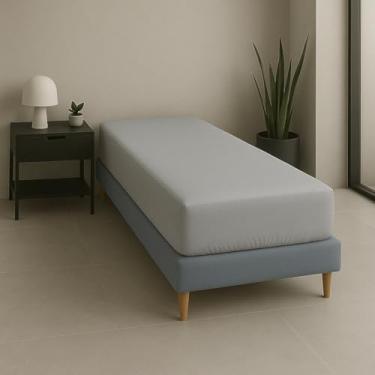 Imagem de Lençol Solteiro Avulso 300 Fios Percal Egípcio 100% Algodão Macio e Resistente (Cinza)