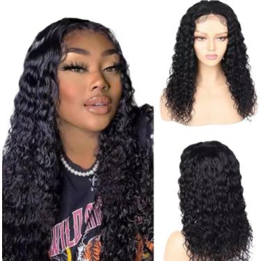 Imagem de Peruca Lace Front Cacheado, Longo Preto, Cabelo Humano, Nacional Brasileiro cachos