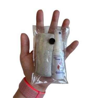 Imagem de Kit Limpa Lente Com Flanela Mágica E Estojo Para Limpeza de Óculos Cel
