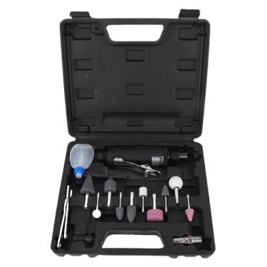 Imagem de Kit de Moedor de Matriz Pneumática, Silencioso Moedor de Ar Silencioso de ângulo Reto Ergonômico e Leve Design Mini Pneumático de ângulo para Cerâmica de Vidro Plástico de Metal
