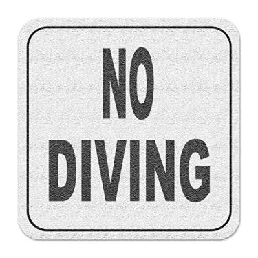 Imagem de Adesivo de vinil de azulejo personalizado aquático 3M para nadar na piscina Deck Profundidade Marcador sem texto de mergulho, antiderrapante