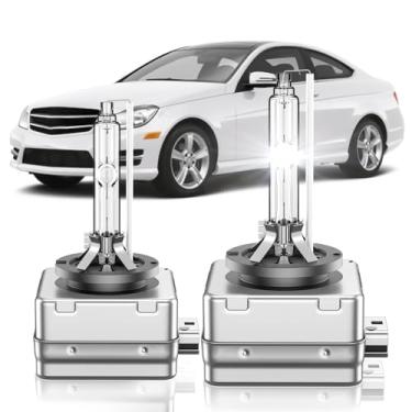 Imagem de SENROBO Adequado para Mercedes Benz 2008-2012 C350 C250 C300 C63 AMG E350 E550 E63 ML350 ML550 GL550 D1S Lâmpadas de farol de xenônio HID, lâmpada de farol alto e baixo, branco frio 6000K, Plug and