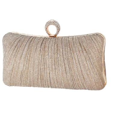Imagem de Bolsa embreagem AMOUR DE LOTUS Golden Glitter para mulheres
