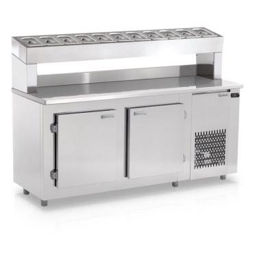 Imagem de Balcão Refrigerado Condimentaria Aço Inox Gelopar - GBPZ-190 ai
