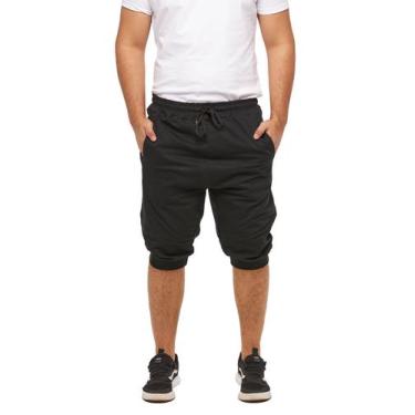 Imagem de Bermuda Moleton Masculina Konoa Skinny Fitness, Preto, P, Masculino