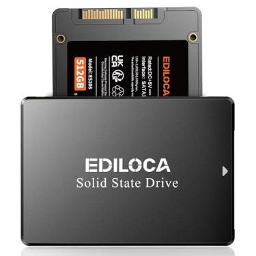 Imagem de Ediloca Unidade interna de estado sólido SSD de 512 GB, SATA III 6 Gb/s, velocidade de leitura de 540 MB/s 3D TLC NAND, atualização de PC/laptop SATA SSD de 512 GB, resistente a choques e à prova de