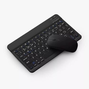 Imagem de Teclado e Mouse Sem Fio Ultra Fino Computador Notebook Tablet Pc Portátil Bluetooth