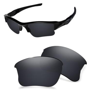 Imagem de AOZAN Lentes de reposição ANSI Z87.1 para óculos de sol Oakley Flak Jacket XLJ OO9009 - preto metálico