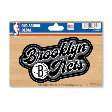 Imagem de Rico Industries Adesivo NBA Basketball Brooklyn Nets Vintage Look 10 x 15 cm