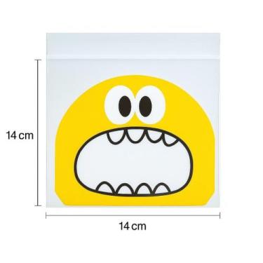 Imagem de Saquinho de Carinha Grande 14cm Amarelo 20unid. - Genérica