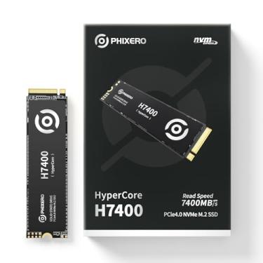 Imagem de PHIXERO SSD H7400 M.2 2TB, unidade de estado sólido NVMe de nível industrial, até 7450 MB/s, SSD M.2 2280 integrado PCIe 4.0 Gen4X4 para PS5, PC, laptop de jogos - armazenamento TLC profissional de
