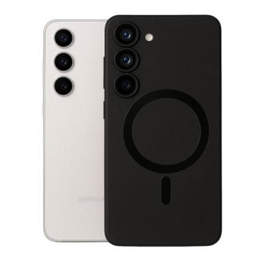 Imagem de Capinha S24 Fe para Samsung Magnetica Carregamento Sem Fio TPU Flexíve