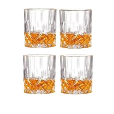 Imagem de Luminthra Conjunto de copos Crystal Whiskey Rocks - Inclui 4 copos Bourbon, copos antiquados de 293 ml para uísque, rum e coquetéis - ótimo presente masculino (4 conjuntos)