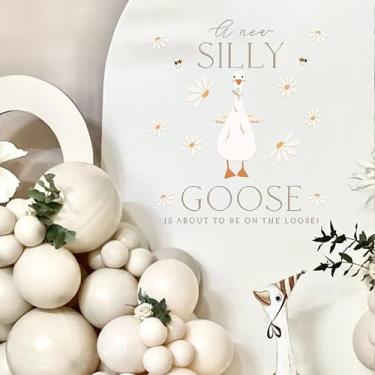 Imagem de GIOGUK Um Novo Decalque De Ganso Engraçado - Festa Chá Bebê, Adesivos Parede Para Decoração Revelação Gênero, Suprimentos Com Tema Animais Fazenda, Arco Balões Sinal (Decalque Engraçado)