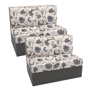 Imagem de CRFATOP Conjunto de 2 capas de almofada estampadas para trailer, capa de assento de campista, elástica, para sofá, sofá e cadeira, protetor de futon para trailer, banco de carro, 2 capas de encosto e