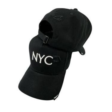 Imagem de Boné Unissex Nyc Rasgado Preto Costura Branca Anth. - Anth Co