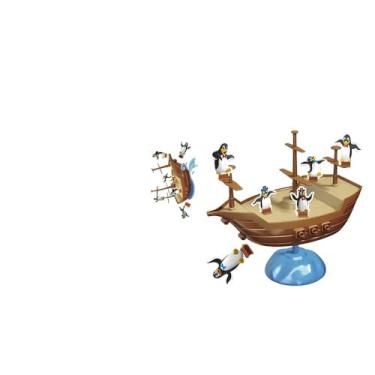 Imagem de Jogo de Equilíbrio Pirata, Brinquedo com 37 Peças, Barco com Pinguins