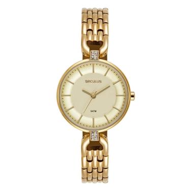 Imagem de Relógio Seculus Feminino Ref: 44286lpsvdb1 Bracelete Dourado