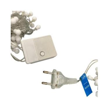 Imagem de Varal Pisca-Pisca LED 100 Bolinhas, 8 Metros, Branco Quente, 8 Funções, 127V