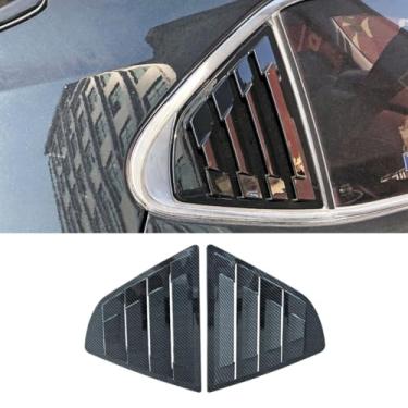 Imagem de Acabamento de janela de triângulo traseiro de carro compatível com 8ª geração Camry 2018-2023 Kit de carroceria de tampa de acabamento de janela de ventilação lateral traseira acessórios de carro